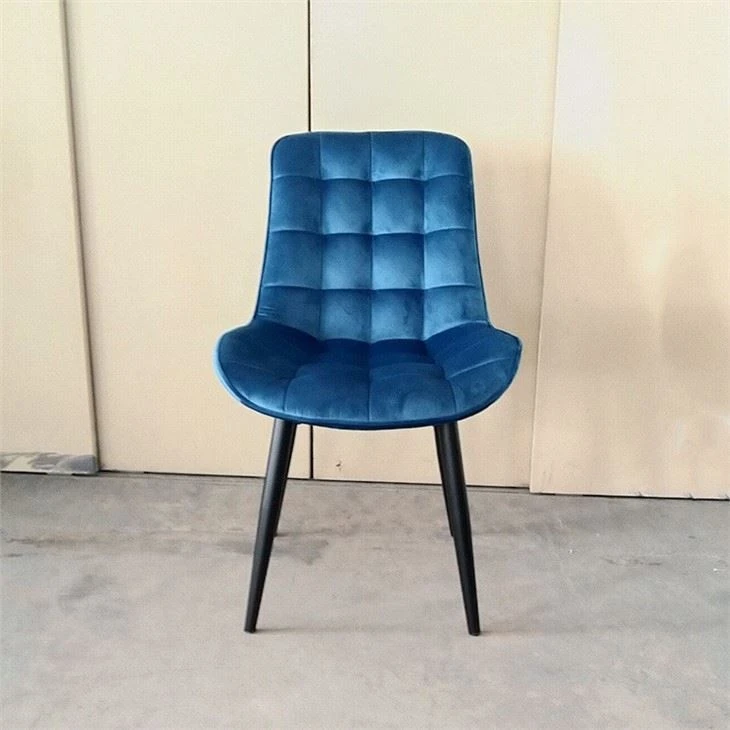 Blue Velvet Cushioned Chair Blue Velvet Cushioned Chair