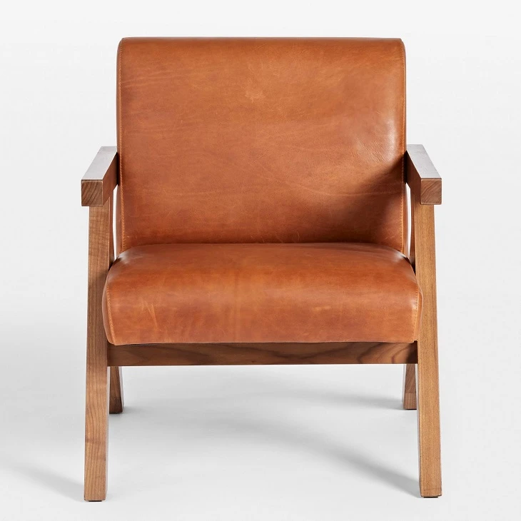 Glossy Brown Leather Chair Glossy Brown Leather Chair